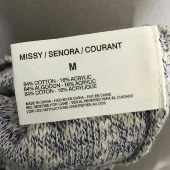 #80 Nine West Women's Crew Pullover Short Sleeve Cable Knit Sweater Gray Size M - Picture 8 of 9